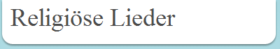 Religise Lieder